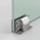 Hydraulic No-Drill Glass Hinge for Wine Showcase Bookcase Cabinet Silver 6