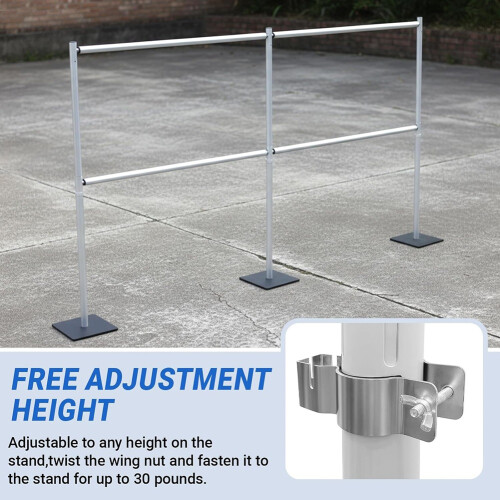 4 Pcs Adjustable Upright Clamp for Wedding, Events, Exhibitions, 1.5" or 2" Diameter Pipe and Drape Accessories 2