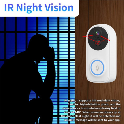 Vidéo Porte de Sonnette IP WiFi ICsee 3MP 2