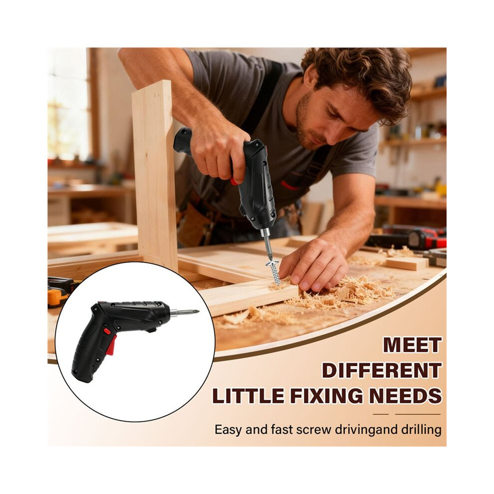 Portable Electric Screwdriver. Professional 3.6V Lithium Battery Cordless Electric Screwdriver - For Home Maintenance 6032592026537