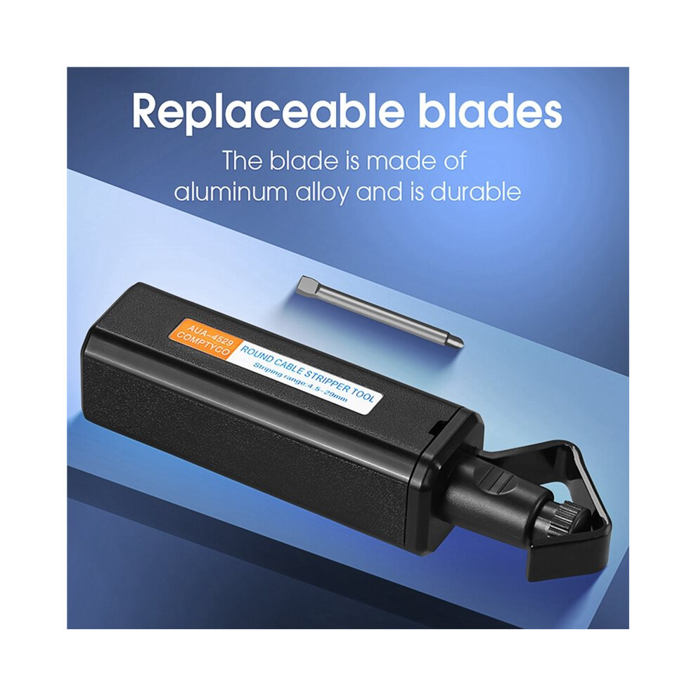 Aua-1940/4529 Optical Fiber Round Cable Stripper Fiber Optic Tool Cable Jacket Slitter Longitudinal Transverse Dual Use 6033988315938