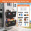Black Storage Bag Wall-Mounted Multi-Compartment Door Organizer Side Pockets Large Capacity Mesh Pocket Organizer 3