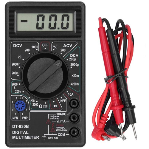 Portable Volt Multi Meter Car Battery Tester Circuit Tester Digital Multimeter Tester DT830 2