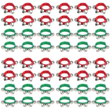 48 Pcs Wrist Band Bells Bracelets Jingle Bells Musical Ankle Bells Rhythm Instrument for Kids Christmas Party Favors-A