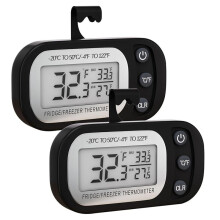 Termómetro Digital para Refrigerador (Paquete de 2), con Pantalla LCD , Soporte y Parte Trasera Magnética.