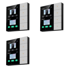 3pcs 3.5 Inch  Wall  Touch Screen 4 Groups  8-Way Scene  Sensor Dimming  Tuya Zigbee B