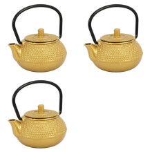 3X Japansk Stil Gjutjärn Tekokare Tetsubin Liten Tekanna Tekanna 50 Ml, Lätt Att Bära