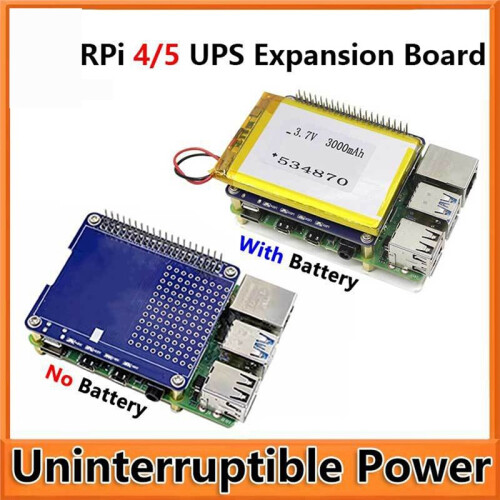 2PCS Raspberry Pi 4 PI5 UPS Uninterruptible Power Supply HAT Lithium Battery Module RPi UPS H 1