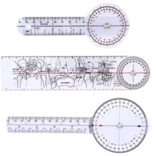 3Pcs 360 Degree Goniometer Angle Medical Spinal Angle Ruler Angle Inclinometer Ruler Protractor Angle Finder Measuring 1