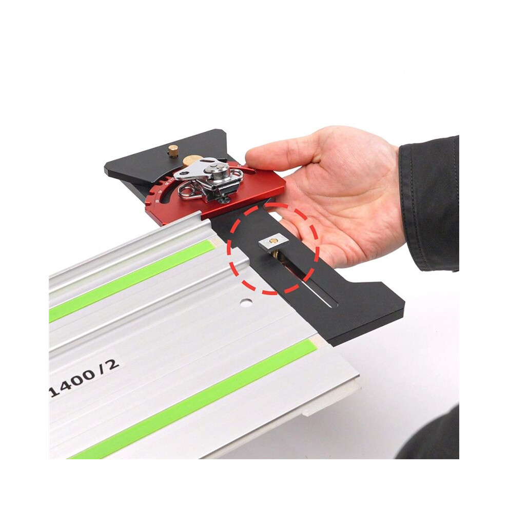 Track Saw Angle Fence Guide 0-180 Degrees Adjustable, Aluminum Alloy Angle Stop For Track Saw Rails 4713580606987