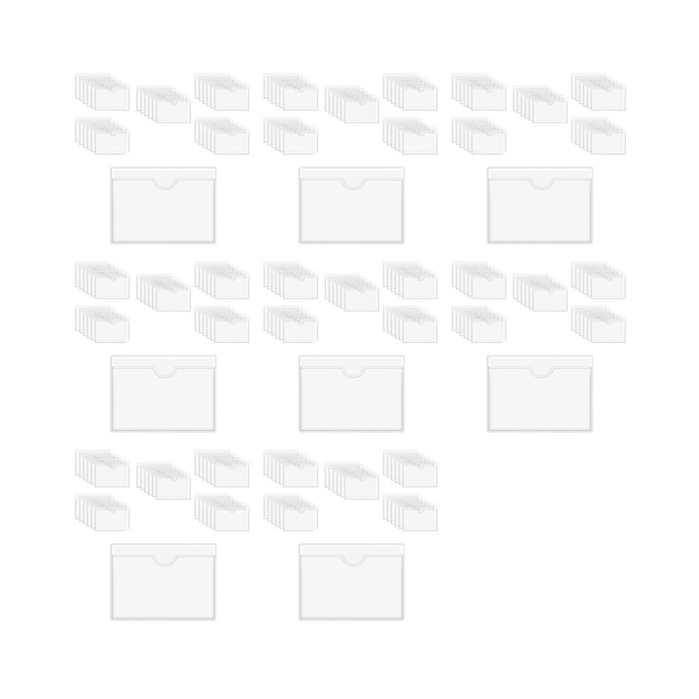 480Pcs Self-Adhesive Label Holder Card Pockets Label Holder Clear Library Card Holders With Top Open For Index Cards 4712731170629