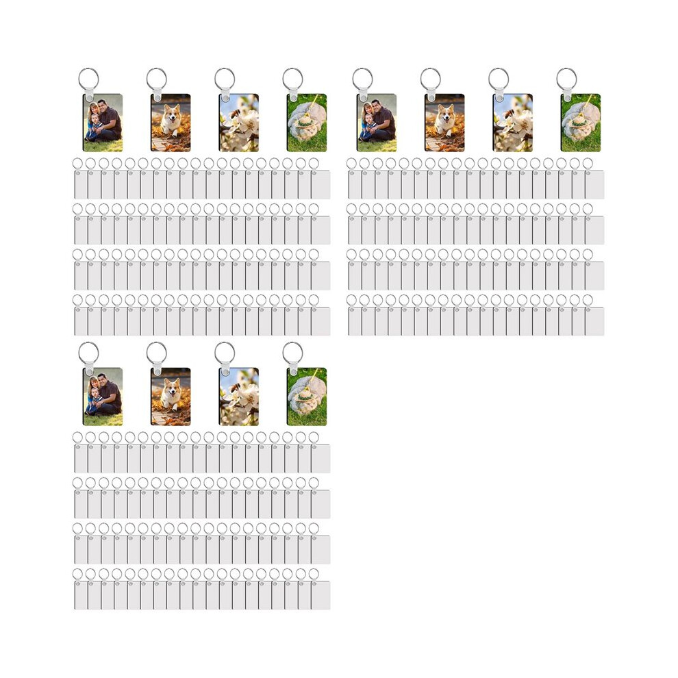 720Pcs Sublimation Keychain Blanks Double Sides Include 80 Sublimation Keychains Blank With 160 Rings And Clips 6031866435358