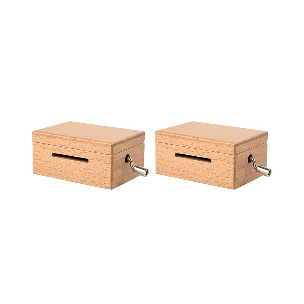 2X 15 Tone Diy Hand-Cranked Music Box Wooden Box With Hole Puncher And Paper Tapes Musical Instruments For Music Lovers 6032429450139