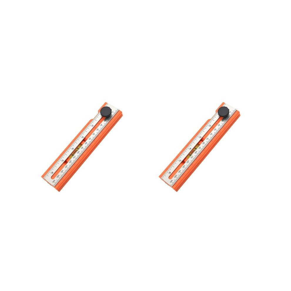 2X Foldable Depth Measuring Ruler Woodworking Multi-Angle Marking Ruler Adjustable Positioning Scribing Protractor Tools 6031379168682