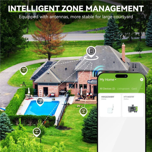 RAINPOINT Timer 4 Zones Automatic Irrigation Timer Systems Controller with Rain Delay Manual Watering Does Not Include Gateway 2