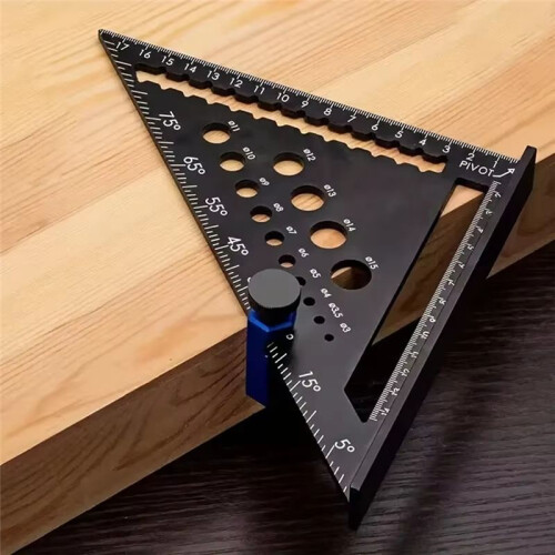 Triangle Ruler 7inch Aluminum Angle Protractor Speed Metric Square Measuring Ruler for Building Framing Tools Gauges 1