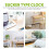 7cm Waterproof Kitchen Bathroom Shower Clock Suction Cup Sucker Wall Black 4