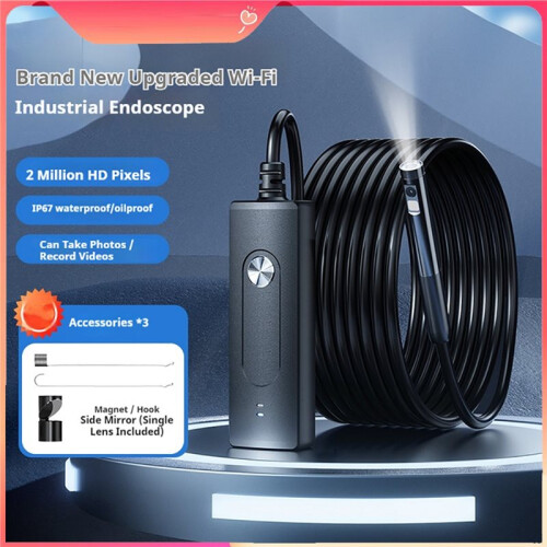 Wireless Endoscope Camera HD 8mm IP67 Waterproof Lens WiFi Inspection Camera Snake Camera for Android & IOS 2
