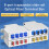 Fiber Distribution Box 8 Port DIN Rail Mount 2 Cable Entries Suitable for 8 Core SC Duplex Adapter 2