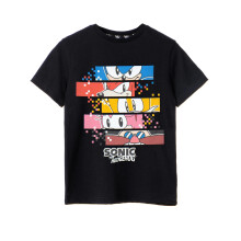 (7-8 Years, Black) Sonic The Hedgehog Boys Pixel T-Shirt