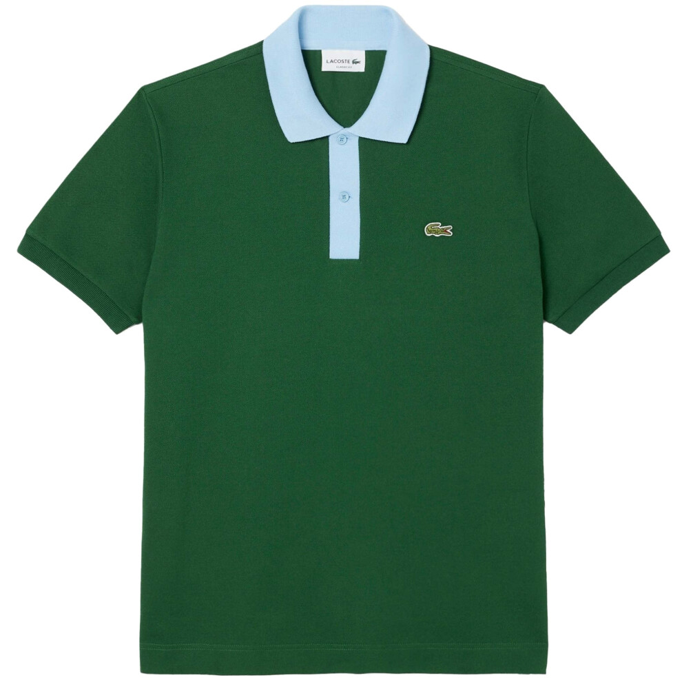 Lacoste (M, ) Mens Contrast Collar Polo Shirt Green