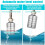 2pcs Water Float Valve, Stainless Steel Automatic Water Level Control Float Valve 1/2in and 3/4in Connection Types 5