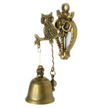 Tier-Türglocken, Metall-Eisenglocken, Windspiel, Wandbehang, Eulenformen, Vintage-Nostalgie-Stil