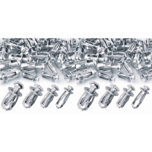 80Pcs Expansion Screw Petal Nut, M 4 M5 M6 M8 Jack Nuts, Petal Shape Metal Nut for Hollow Wall Iron Skin Plasterboard