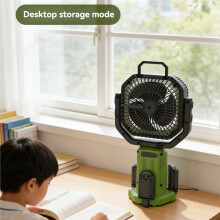 Electric Standing Retractable Outdoor Rechargeable Camping Fan Adjustable Tripod Portable Fan for Tent Hiking Travel