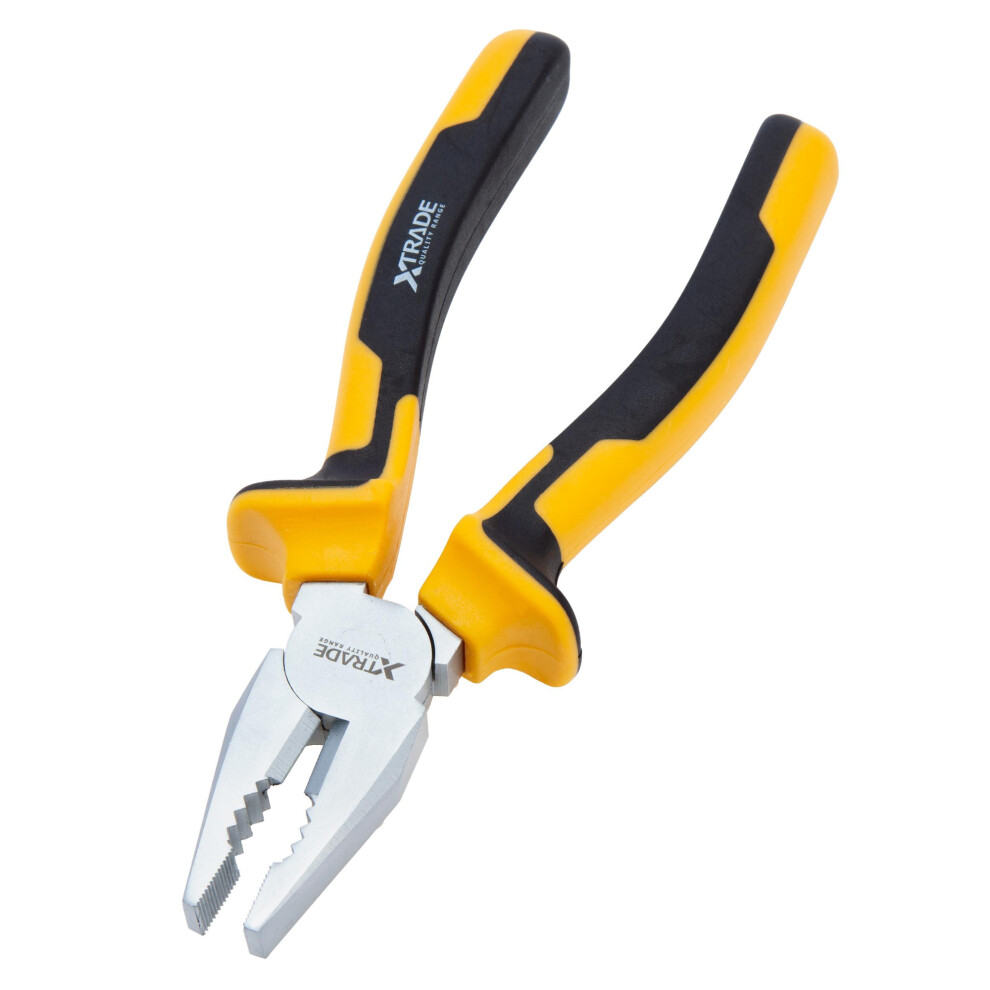 (200Mm X 8In, Black/Yellow/Silver) Xtrade Combination Pliers 5063918180900