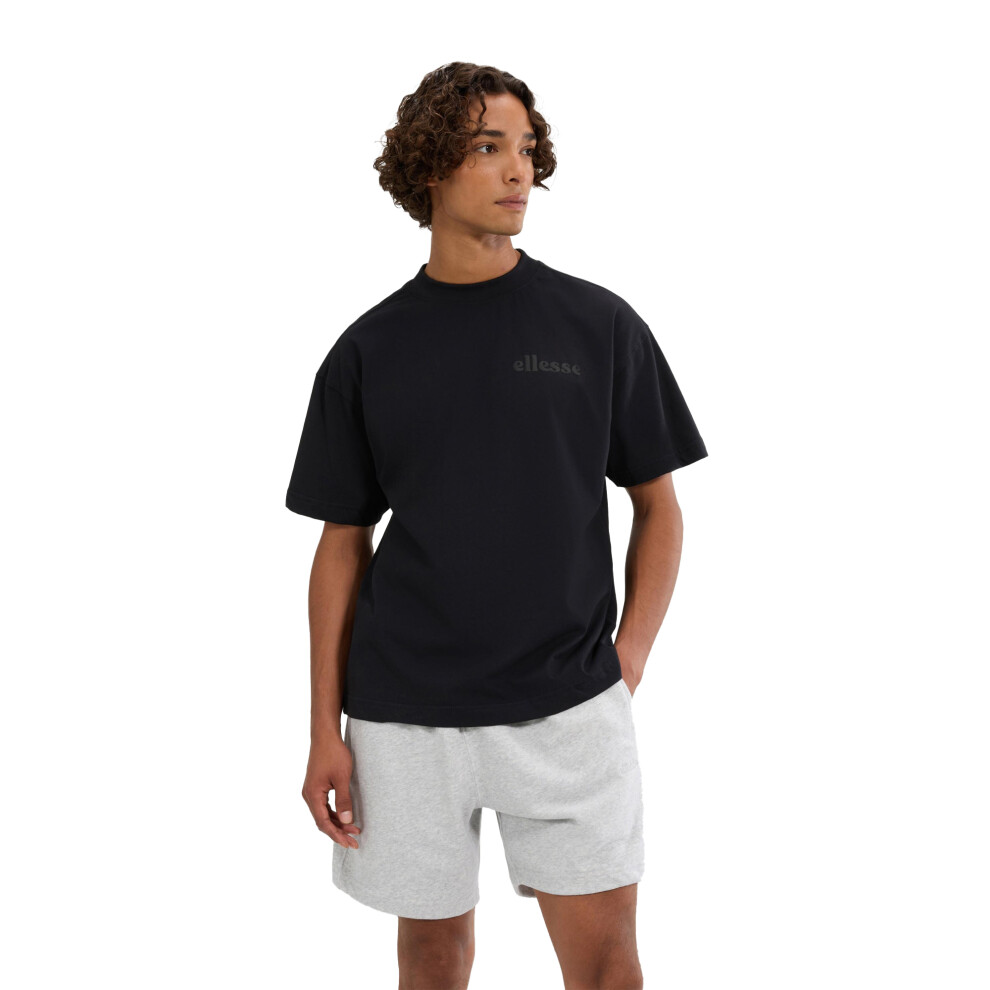 Ellesse (L, ) Mens Entriamo Back Print T-Shirt Black
