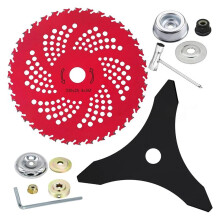 Lames de Débroussailleuse 9" X 36 Dents à Pointes en Carbure et 10" X 3 Dents en Acier au Carbone pour , pour , Oregon et Autres