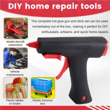 Hot Glue Gun Dent Reomval Kit with 10Pcs Glue Sticks, Fast Preheating Hot Melt Glue Gun for Car Paintless Dent Repair