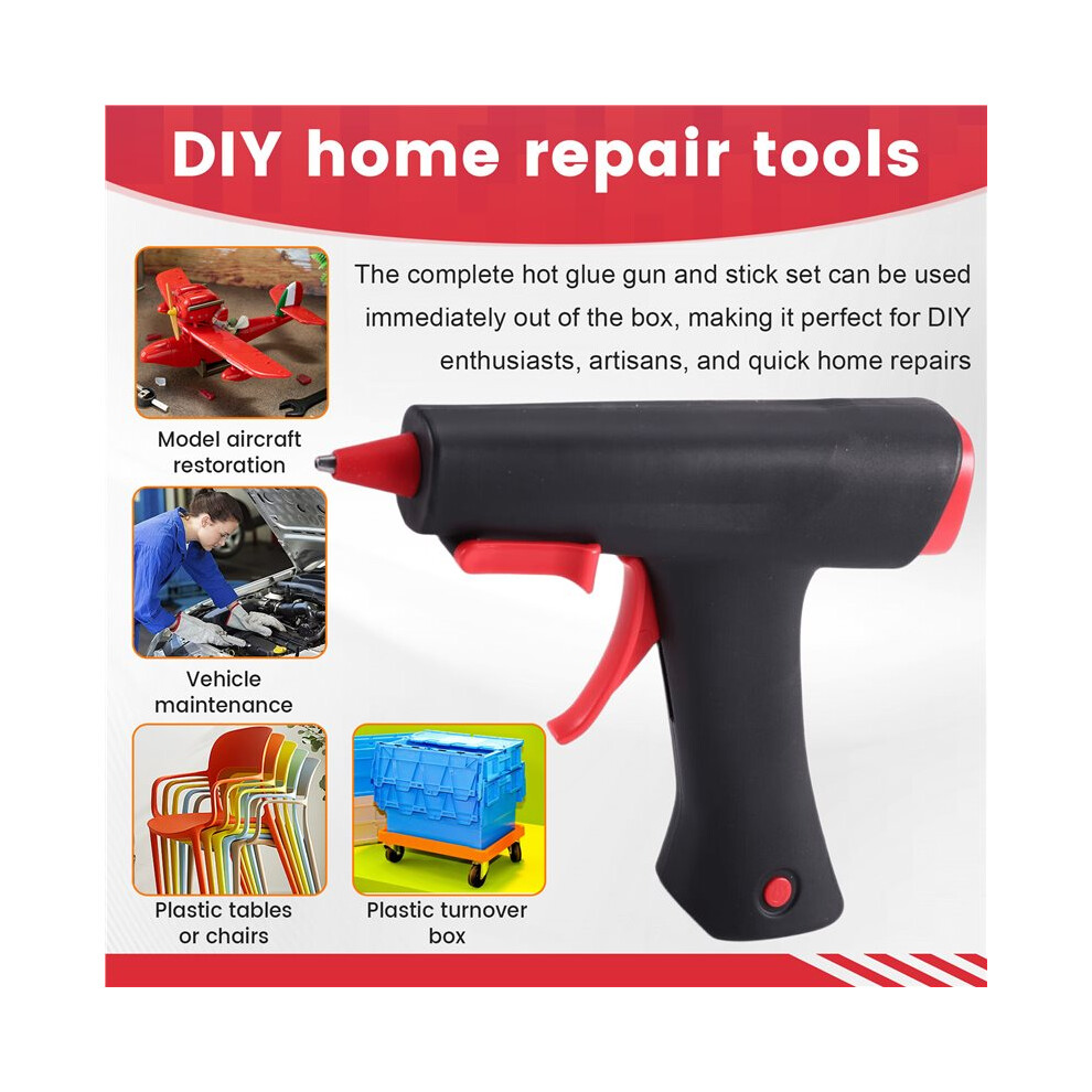 Hot Glue Gun Dent Reomval Kit With 10Pcs Glue Sticks, Fast Preheating Hot Melt Glue Gun For Car Paintless Dent Repair 6032542218357