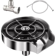 1 Set Stainless Steel Kitchen Sink Cleaning Machine, Household Pressure Cup Washer with Extended Hose