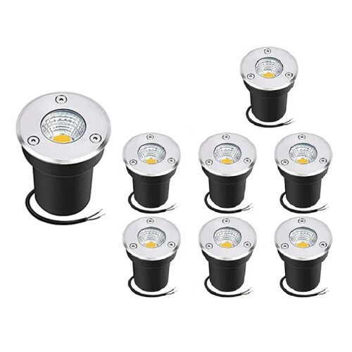 8Pack 3W Underground Garden Path Spotlights Embedded Underground Lights 85-265v Waterproof Garden Underground Lights