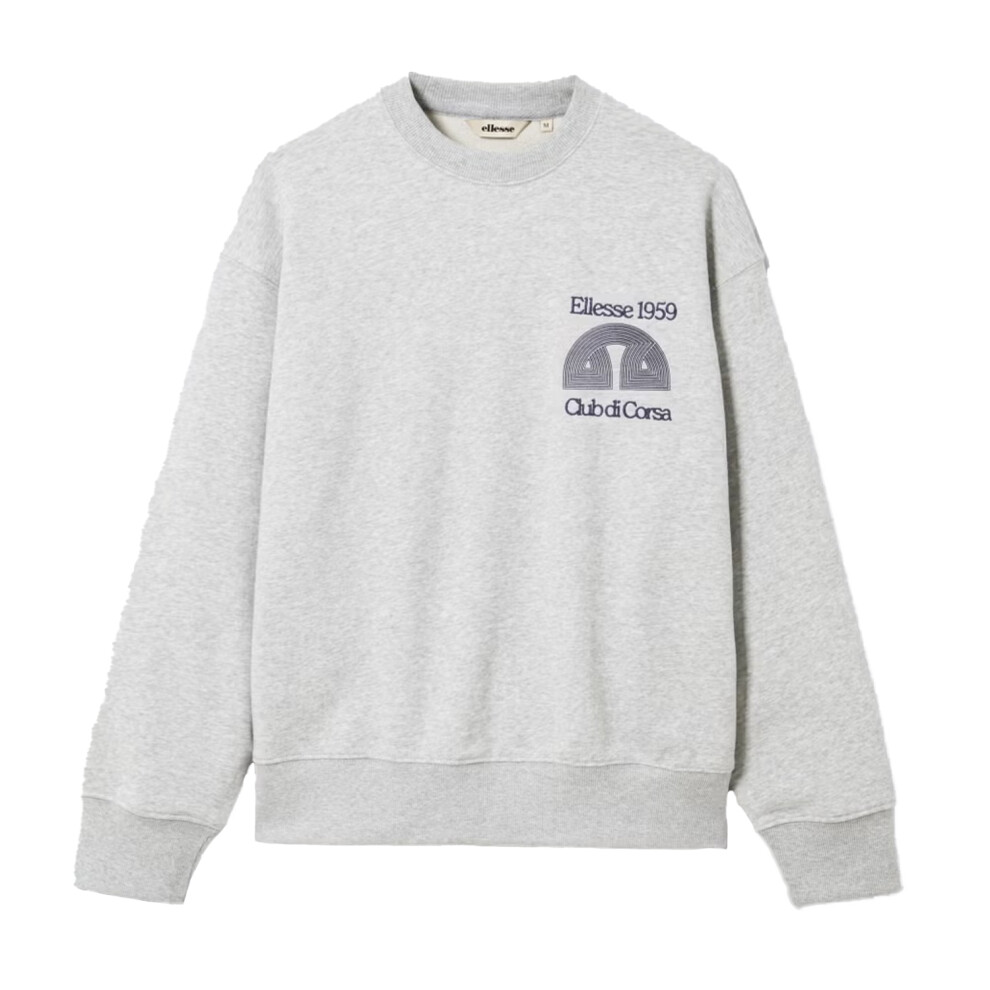 Ellesse (Xxl, Light ) Mens Club Di Corsa Sweatshirt Grey