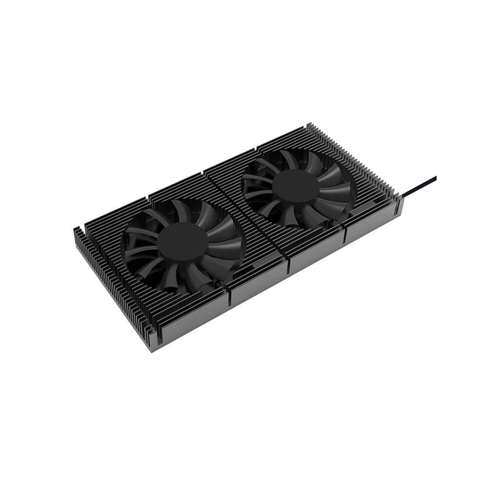Aluminum Gpu Backplate With 70Mm 4Pin Pwm Cooling Fan Heatsink For Gaming Card Silent Black 4713622033634