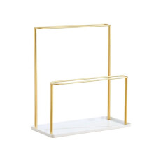 Metalen Organizer voor Haarbanden met 2 Lagen en Lade: Displaystandaard voor Haaraccessoires, Opbergrek voor Haarbanden en Kettingen