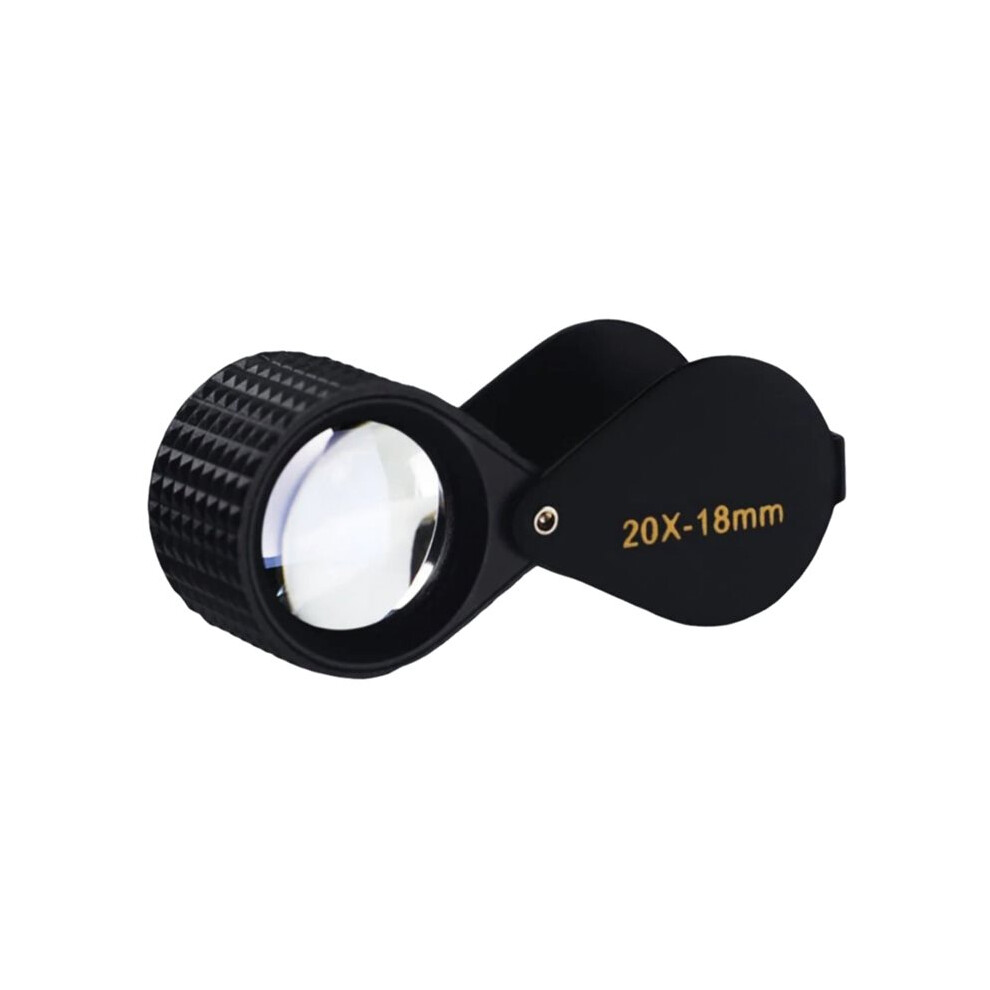Saudism Jewelers Loupe Foldable Loupe Magnifier With 18Mm Triplet Glass Lens Jewelry Magnifying Glass Jewelry Magnifier 20X