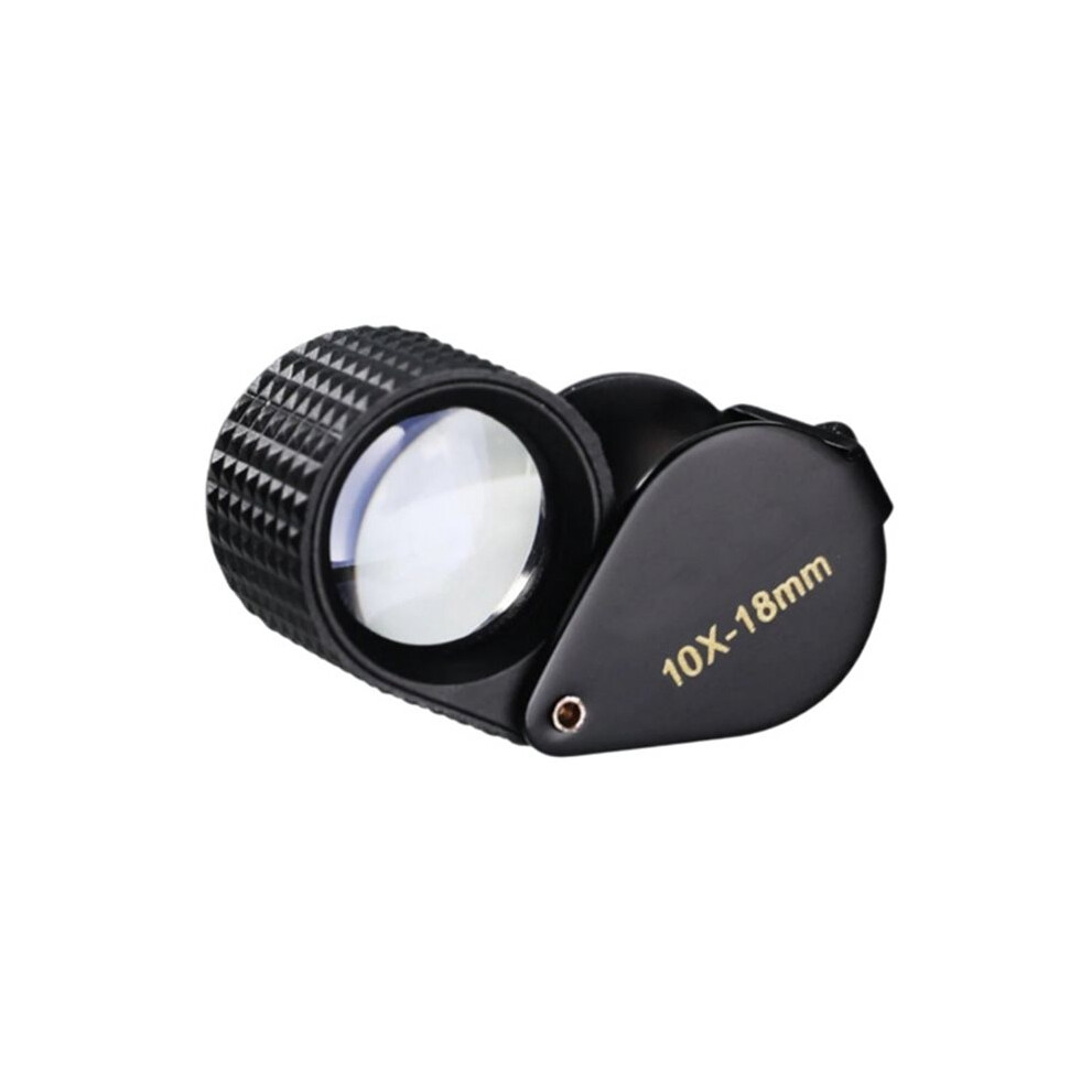 Saudism Jewelers Loupe Foldable Loupe Magnifier With 18Mm Triplet Glass Lens Jewelry Magnifying Glass Jewelry Magnifier 10X