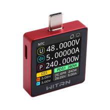 WITRN Version Rouge INA237 48 V Testeur USB de Tension et de Courant avec Détection Du Protocole de Charge Rapide PD3.1 28VEPR