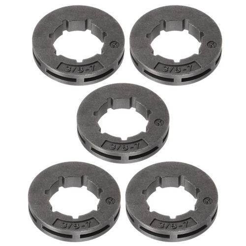 Sprocket Rim 3/8-7 for Chainsaws, 20mm ID, Easy Installation, 5 Pcs Set