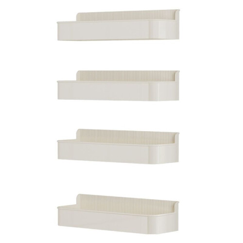 Magnetic Kitchen Shelves for Refrigerator Side - White Plastic Spice Seasoning Rack, Multi-Function Household Organizer