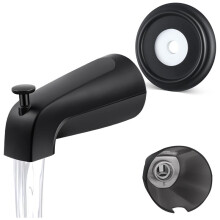 Badkraanuitloop met Metalen Afdekring, Wandkraan met Douche-Omstelknop, 1/2" IPS Binnendraad A