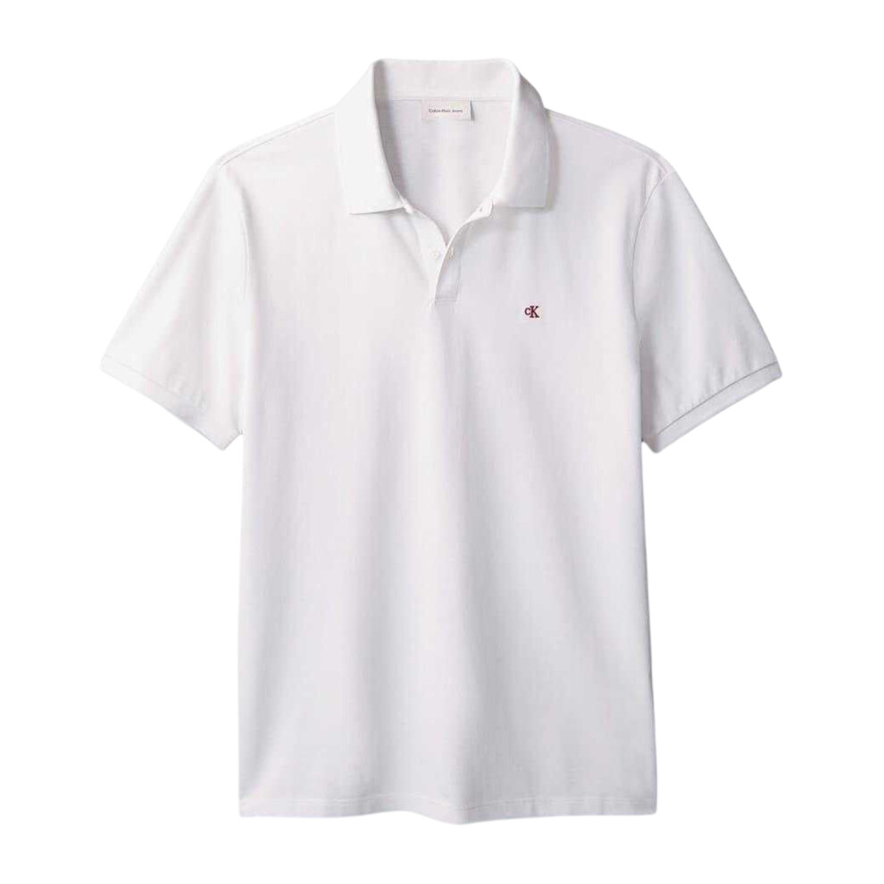 Calvin Klein (L, ) Mens Polo Shirt White