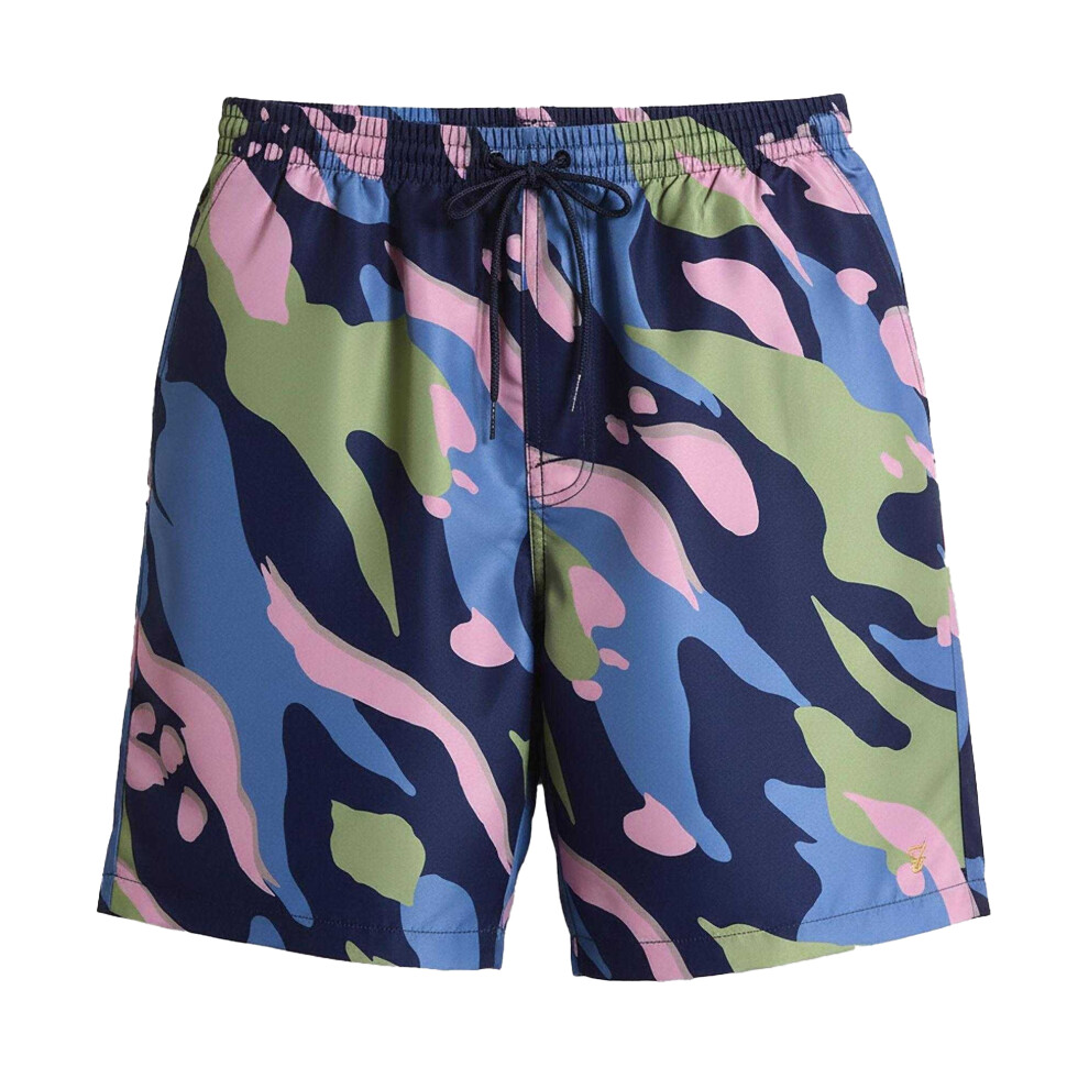 Farah (S, Navy) Mens Swim Shorts Blue,Multicoloured