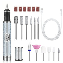 Professional Manicure Pedicure Kit, Cordless Rechargeable-Nail Set for Manicure Polishing, Shaping and Gel Remova
