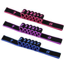 3PCS Fitness Resistance Band for Stretching and Yoga, 8-Section Numbered Elastic Resistance Band Colour2