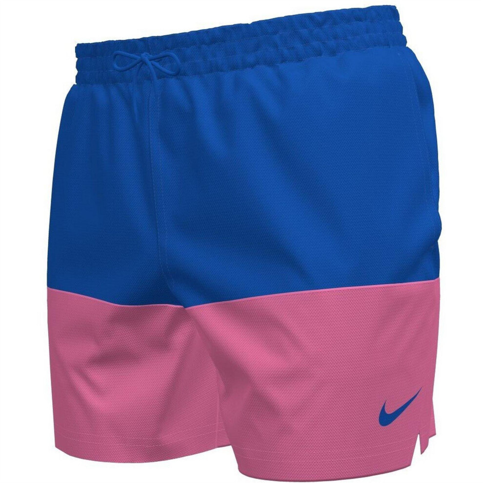 Nike (L, Crystal) Mens Colour Block Swim Shorts Multicoloured